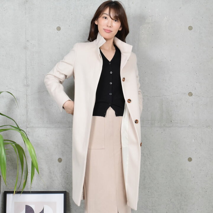 楽天市場】【25％OFFクーポン】スタンドカラー カシミヤ & ウール 
