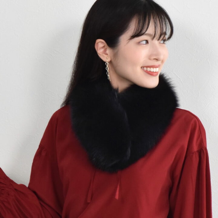 楽天市場】日本製 SAGA フォックス ファーマフラークリップ付 