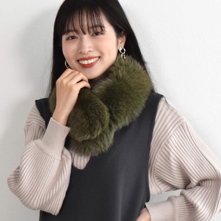 楽天市場】日本製 SAGA フォックス ファーマフラークリップ付  