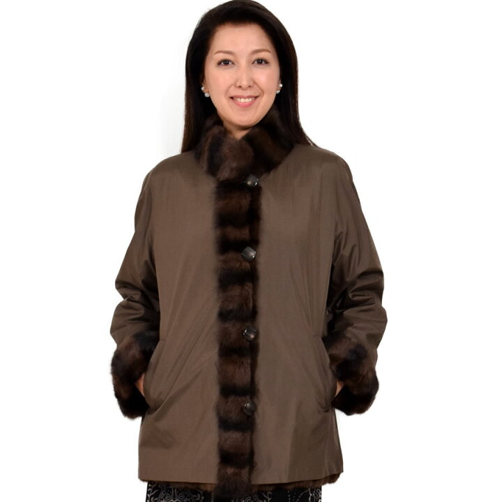 楽天市場】【50％OFFクーポン】ロシアリスリバーシブルジャケット 毛皮 