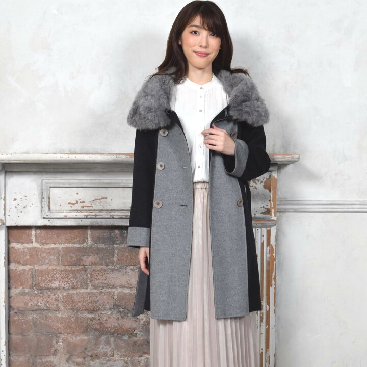楽天市場】【55％OFFクーポン】ウール ＆ カシミヤ コート カシミヤ 