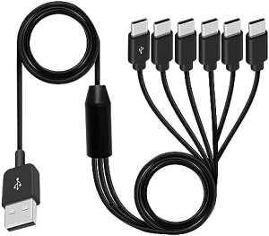 T �𓯎��ɏ[�d�jUSB �@�� �i6��� �P�[�u�� �X�v���b�^�[ USB-C C Type �Z�� �}���[�d 3A �P�[�u�� C Type USB �P�[�u�� ���� C