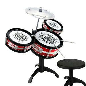 プレゼ キッズ 子供 ドラムスティック 小シンバル 3ドラム 楽器 ドラムセット バンドごっこ ドラマーごっこ ミニドラムセット