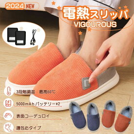 歩ける コードレス 電熱 足温器 足の冷え対策 室内 冬スリッパ 冬用スリッパ スリッパ あったか 暖かい 5000mah 電気スリッパ
