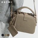 本革 ショルダーバッグ ハンドバッグ レディース 【Nene Loche Dot ネネロシェ ドット｜HAYNI ヘイニ】ボストンバッグ 斜めがけ バッグ 大人 上品 2way レザー 革 ショルダー 肩掛け 黒 かわいい おしゃれ きれいめ ミドルサイズ ブランド