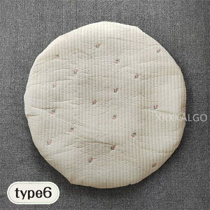 ラウンドマット ベビーマット お昼寝マット サニーマット イブル イブルマット 円形 洗える 綿 コットン ラグマット オールシーズン 付け替え カバー ベビー 赤ちゃん 出産祝い 月齢フォト