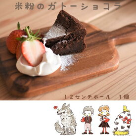 米粉ガトーショコラ　12センチホール　1個　ガトーショコラ　チョコレート　ケーキ　お取り寄せスイーツ　米粉　グルテンフリー　白バラ　大山乳業　鳥取　贅沢　贈り物 バレンタイン　お中元