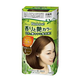 花王　ブローネ　香りと艶カラークリーム　4　ライトブラウン　【80g】(花王)【ヘアカラー/白髪染め】