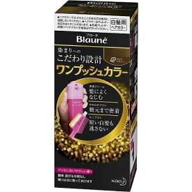 ブローネ　ワンプッシュカラー　4P　ピュアブラウン【80g】(花王)【ヘアカラー/白髪染め】