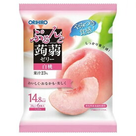 ぷるんと蒟蒻ゼリー　パウチ　白桃　【20g×6個入】(オリヒロ)