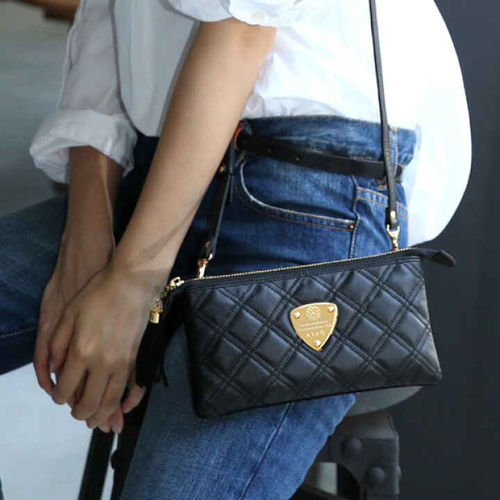 楽天市場 Atao お財布ポシェット 軽量 ブランド クラッチバッグにもなる上質な特注レザーのウォレットバッグ ウォレットショルダー Booboo Blackdiamond ブーブーブラックダイヤ 軽いバッグ アタオ 特許庁意匠登録第号 最短当日 最長翌営業日出荷