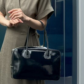 【傳濱野】皇室御用達の濱野家WEB限定ボストンバッグ　お仕事や通勤のためのエナメルA4ボストンPremiereBoston（プレミアボストン） A4バッグ　お仕事バッグ　通勤バッグ　雨の日バッグ 濱野 バッグ denhamano デンハマノ 369-295 【最短当日、最長翌営業日出荷分】