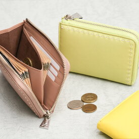【傳濱野】指先とろける上質ラムのL字ミニ財布chiffon miniwallet（シフォン ミニウォレット）レディース　本革　濱野　denhamano　デンハマノ　濱野財布　長財布　369-311