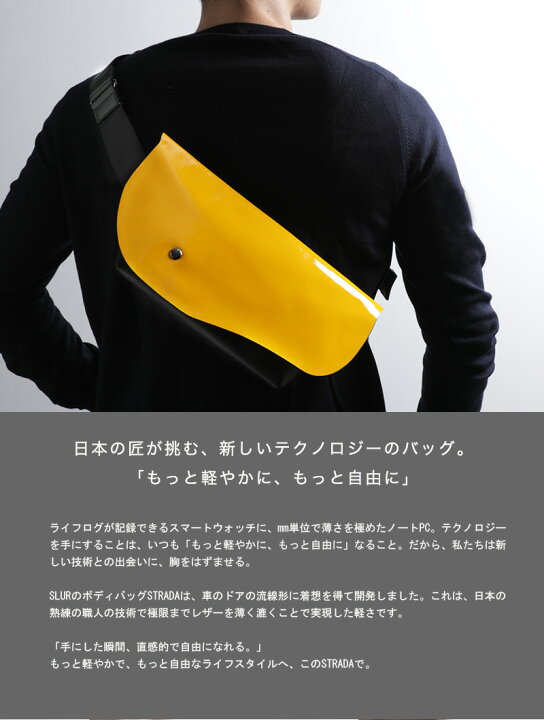 楽天市場】【SLUR】スラーエナメルボディバッグ Stradaストラーダ 【7 