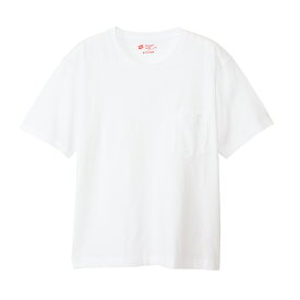 【公式】ヘインズ【50%OFFセール】Hanes ウィメンズ ジャパンフィット【2枚組】ボーイフレンドポケットTシャツ 5.3oz 22FW Japan Fit for HER ヘインズ(HW5311)★ トップス レディース 無地 半袖 白T 白Tシャツ カットソー ルールウエア インナー 綿 コットン ママ