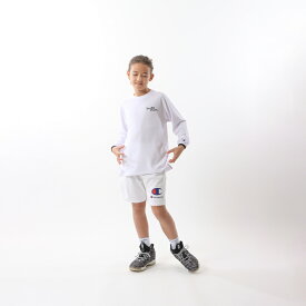 【公式】チャンピオン【30%OFFセール】Champion ミニ ロングスリーブTシャツ 23FW E-MOTION(CK-YB418)★ バスケットボール バスケ ウエア ミニバス バスケウエア