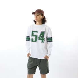 【公式】チャンピオン Champion ロングスリーブフットボールTシャツ 24SS 【春夏新作】メンズカジュアル(C3-Z408)★ メンズ レディース ユニセックス ロンT 長袖 ロングTシャツ