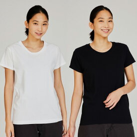 【公式】ヘインズ Hanes ウィメンズ ジャパンフィット【2枚組】クルーネックTシャツ 25FW Japan Fit for HER (HW5320)★ トップス レディース 無地 半袖 白T 白Tシャツ カットソー ルールウエア 綿 コットン ママ 女性用 女性 パックT 無地