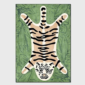 �J���t���ȃ^�C�K�[���O ���r���O���[�� ���� �{�w�~�A�� 4 x 6�t�B�[�g ���[�W�G���A���O ����\ �t�@���L�[�J�[�y�b�g �Q���p ����~�� ���_�� ���ۓI �o�X���[���h�A�}�b�g