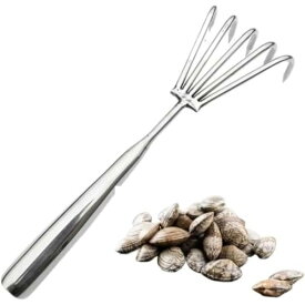 ステンレス製熊手 砂遊 園芸 砂浜 磯海辺のビーチ 熊手貝 牡蠣掘り カニ マテ貝 潮干狩り用 フルメタルレーキ くまで アサリ ハマグリ レジャー (3本歯レーキ【1個】)