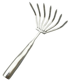 ステンレス製熊手 潮干狩り熊手潮干狩 貝掘り 貝拾い フルメタルレーキ くまで アサリ ハマグリ レジャー 砂遊 園芸 砂浜 磯海辺のビーチ 熊手貝 牡蠣掘り カニ マテ貝 (7歯)