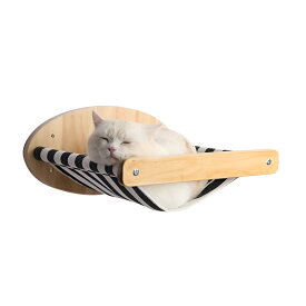 []猫用壁掛けステップ 木製キャットウォーク 取り付け簡単 小型猫向け 遊び場と装飾を兼ねる キャットステップ 猫ハンモック 省スペース ハンモック 39×19×30.4