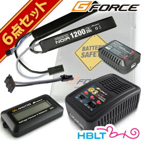 G FORCE ジーフォース Noir LiPo 7.4V 1200mAh 電動ガン SOPMOD リポバッテリー フルセット /G-FORCE リポバッテリー セット ノワール