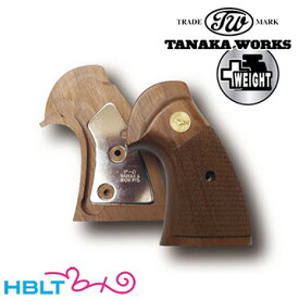タナカワークス 木製グリップ＋Weight コルト パイソン（ウォールナット チェッカー メダル入 オーバーサイズ）