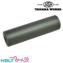 タナカワークス マルチサプレッサー 90mm x 25mm（14mm 正逆ネジ対応 ガンメタ） /タナカ tanaka サイレンサー