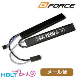G-FORCE リポバッテリー Noir 7.4V 1200mAh SOPMOD 対応 サドルパック 20C /ジーフォース ミニコネクタ GFG902 ノワール LiPo Li-Po 充電式 電池 サバゲー 電動ガン メール便 対応商品