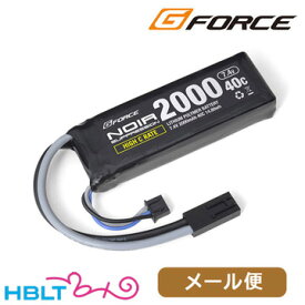 G-FORCE リポバッテリー Noir SUPPRESSION 7.4V 2000mAh 40C ミニS 40C /ジーフォース ミニコネクタ GFG934 ノワール サプレッション LiPo Li-Po 充電式 電池 サバゲー 電動ガン メール便 対応商品