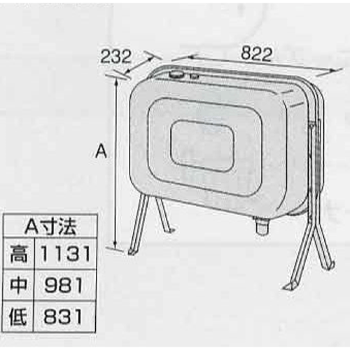ノーリツ 石油給湯器用オイルタンクFT-92SS 容量85リットル ノーリツ 石油給湯器用オイルタンク FT-92SS 容量85リットル