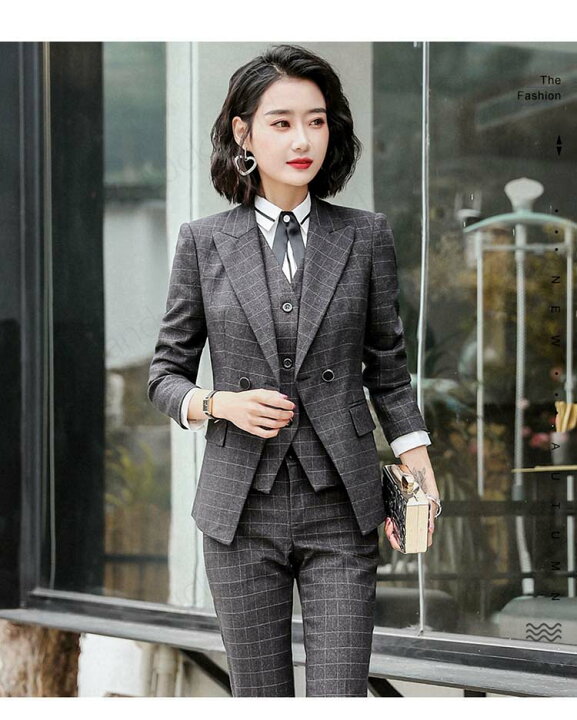 楽天市場】3点セット スーツ レディース ベスト セットアップ 大きい  