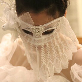 マスカレード ハロウイングッズ アイマスク ハロウイン 仮面舞踏会 マスク 仮面 顔隠し白 ホワイト レース セクシー ハロウイン パーディー 女の子 レディース 変装グッズ 上質 コスプレマスク 文化祭 万聖節 舞踏会 忘年会 卒業 ハロウイン 高級感 コスチューム