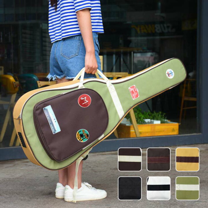 楽天市場 送料無料 アコースティックギター ケース 柄系 刺繍 ファッション おしゃれ 可愛い 学生 防水 ギグバッグ リュック型 手提げ 楽器 アクセサリー ギターバッグ クラシック ギターケース アコギ エレキ アコースティックギターケース Luckland