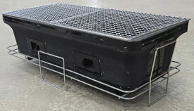 黒七輪 角型 特大サイズ 3〜4人用 ST-44 炭火焼 BBQ キャンプ アウトドア 焼き鳥 焼肉 しちりん シチリン