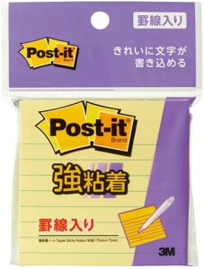 【まとめ買い10個セット】3M ポスト・イット 強粘着ノート 罫線入り イエロー 630SS-RPY