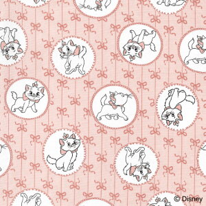 おしゃれキャットマリー オックス生地 ディズニー 約110cm幅×10cm単位計り売り | 布 コットン プリント 手芸 ハンドメイド【数量5個から承ります】