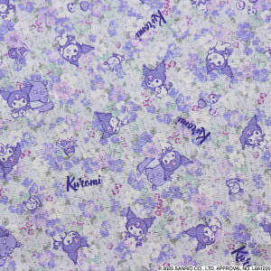 当店限定  クロミ サンリオキャラクターズ シーチング生地  コットン 綿 約110cm幅×10cm単位計り売り | 布 コットン プリント 手芸 ハンドメイド 手芸 裁縫 オリジナル【数量5個から