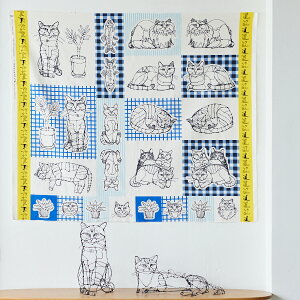 {HAyU fabric `HAyU CAT`pln ȖLoXn 110cm×100cm | C[A[g z Rbg l L@CAT@ obO  A[g n  nhChy1珳܂z