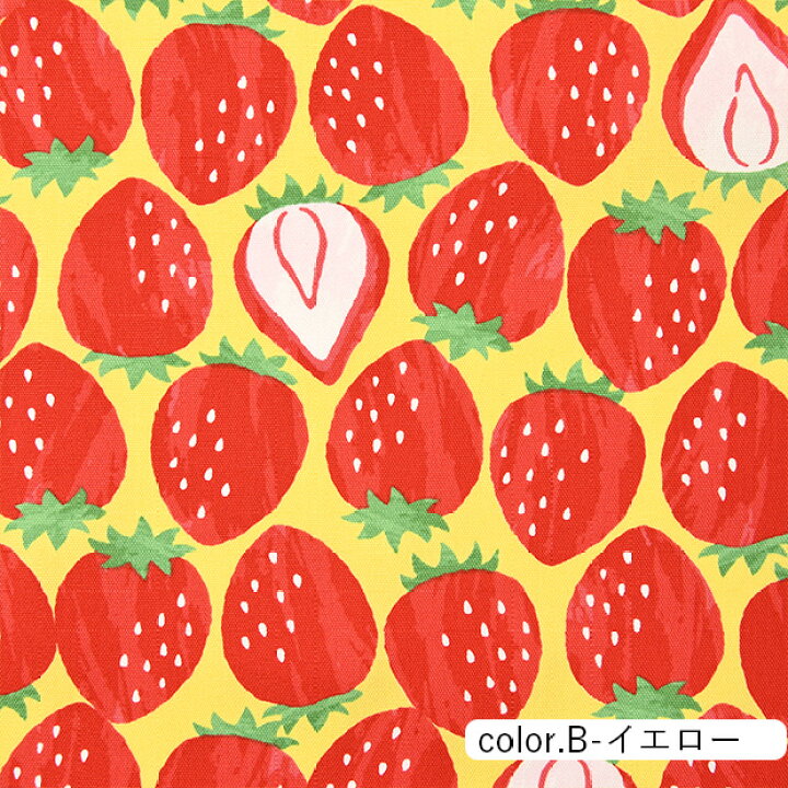 楽天市場】Fruit 100% イチゴ柄 オックス生地 約110cm幅×10cm単位 