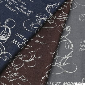 【数量5個から承ります】Disney ミッキーマウス 播州織 ジャガード生地 約110cm幅×10cm単位計り売り 布 コットン 綿 服地 織地 日本製 先染織物