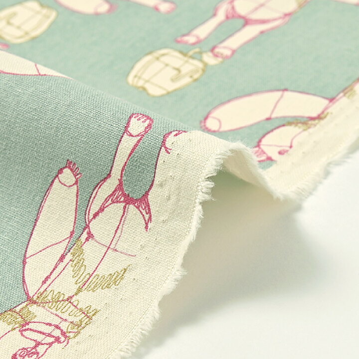 楽天市場】+HAyU fabric ハユ Bear柄 綿麻キャンバス生地 約110cm幅 