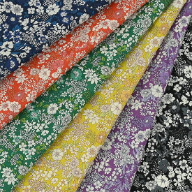 Flownny Retro collection small wildflowers 小花 総柄 ローン生地 約110cm幅×10cm単位計り売り 布 コットン プリント ナチュラル 花柄 服地 ボタニカル フラウニー レトロコレクション 大人かわいい【数量5個から承ります】【メール便5mまで】