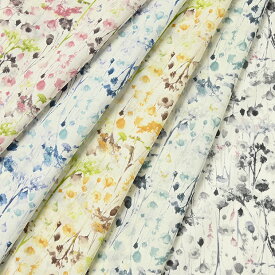 【数量5個から承ります】【メール便5mまで】Flownny watercolor flowers フラワー 総柄 ローン生地 約110cm幅×10cm単位計り売り 布 コットン プリント ナチュラル 花柄 服地 ボタニカル フラウニー レトロコレクション 水彩風花柄 ウォーターカラー風 大人かわいい