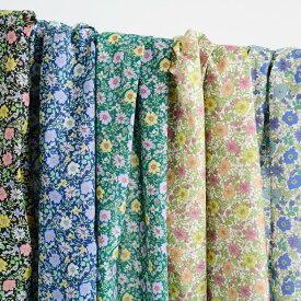 小花柄 ローン生地 Flownny little poppy 約110cm幅×10cm単位計り売り｜ 布 コットン プリント ナチュラル 花柄 服地 ボタニカル フラウニー レトロコレクション 大人かわいい 小花 総柄 【数量5個から承ります】【メール便5mまで】
