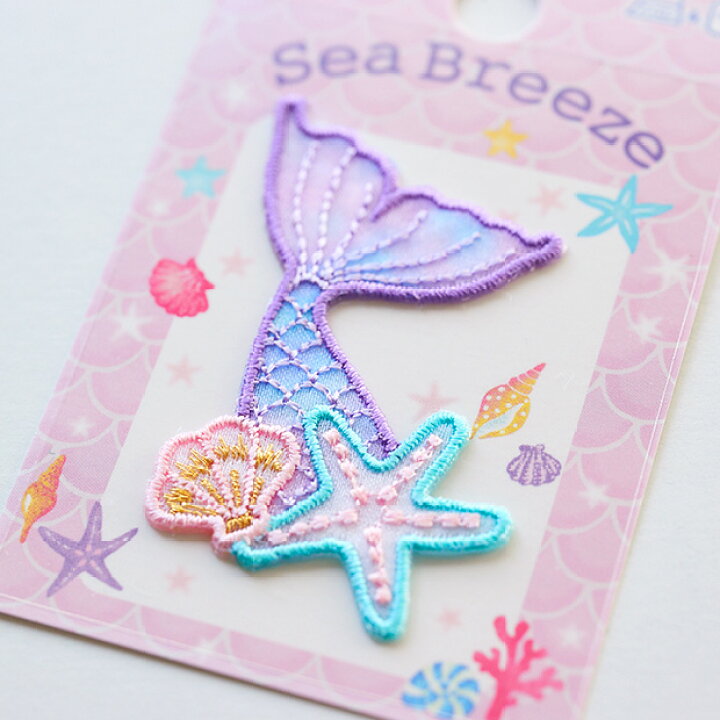 楽天市場】Sea Breeze シースルーワッペン オーガンジー刺繍 アイロン  