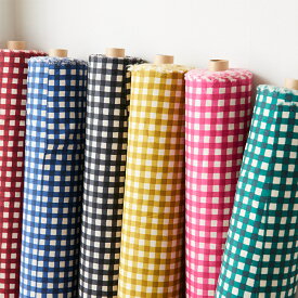 お試し価格187円→165円 COCCA　KOKKA　直営店限定　綿麻シーチング ギンガムチェック 約110cm幅×10cm単位計り売り | 生地 布 コットン リネン プリント かわいい ナチュラル 布地 服地 日本製 ハンドメイド 手作り |【数量5個から承ります】【メール便3mまで】