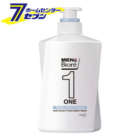 メンズビオレ ONE オールインワン全身洗浄料 フルーティーサボンの香り 本体 480ml 花王 [男性化粧品 メンズ ボディソープ　ボディシャンプー 髪顔体 バス用品 ]