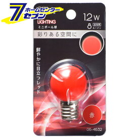 オーム電機 LEDミニボール球装飾用 G30/E17/1.2W/8lm/赤色06-4632 LDG1R-H-E17 14[LED電球・直管:LED電球装飾用]